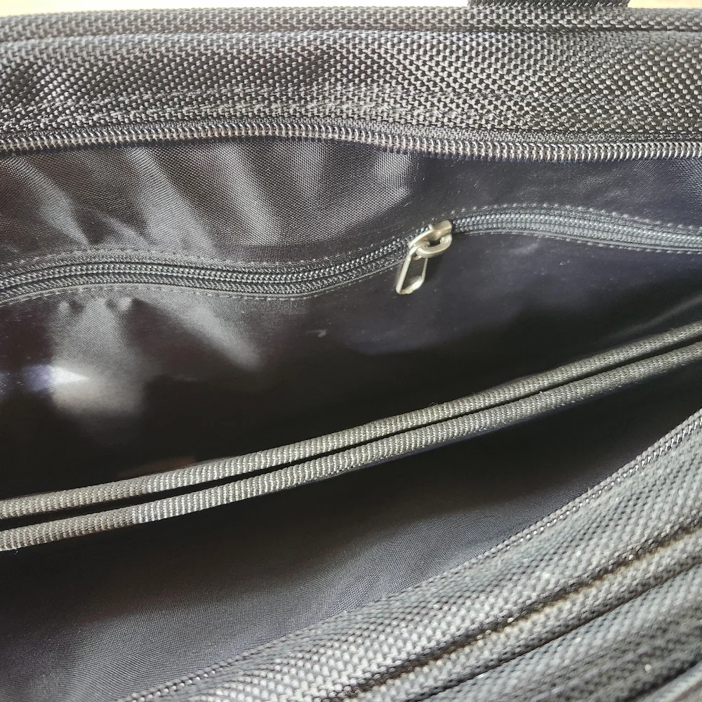 HP Invent Black Laptop Multi Pocket Briefcase Bag Work Office EUC